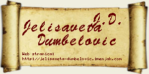 Jelisaveta Dumbelović vizit kartica
